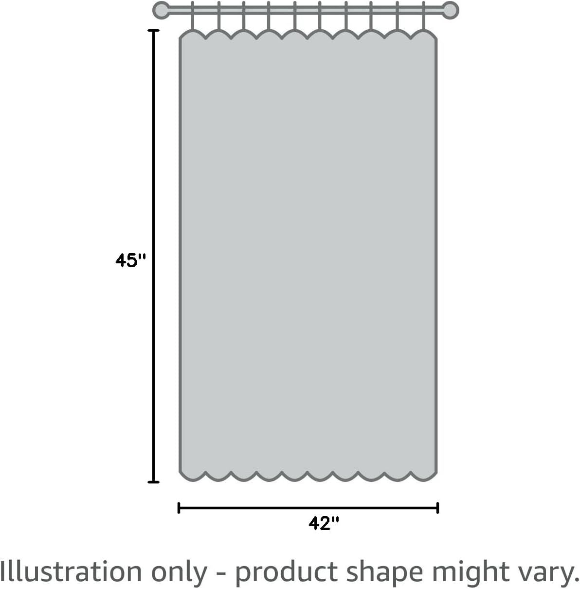 Pickluc Blackout Curtains 45 Inches Long 2 Panels, Room Darkening Tiers with Rod Pocket, Short Black Out Curtain for Small Window, 42" Wide and 45" Length, Set of Two, Teal.