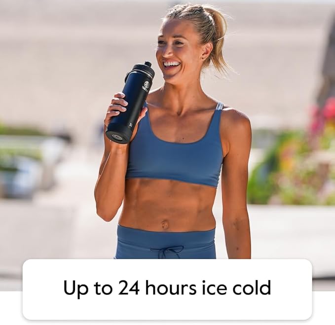 Takeya Actives Water Bottle with Spout Lid - Bottle with Double Stainless Steel Insulation - Dishwasher Safe & BPA-Free - Bottle with Spout Lid & Removable Bumper - 40 oz, Cucumber