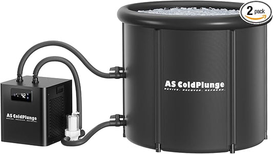 1/3HP Ice Bath Chiller & Cold Plunge Tub Kit – XL 100 Gal Insulated Ice Pod, External Pump & Filter, Cold Plunge Tub with Water Chille for Athletes, Recovery & Home Wellness