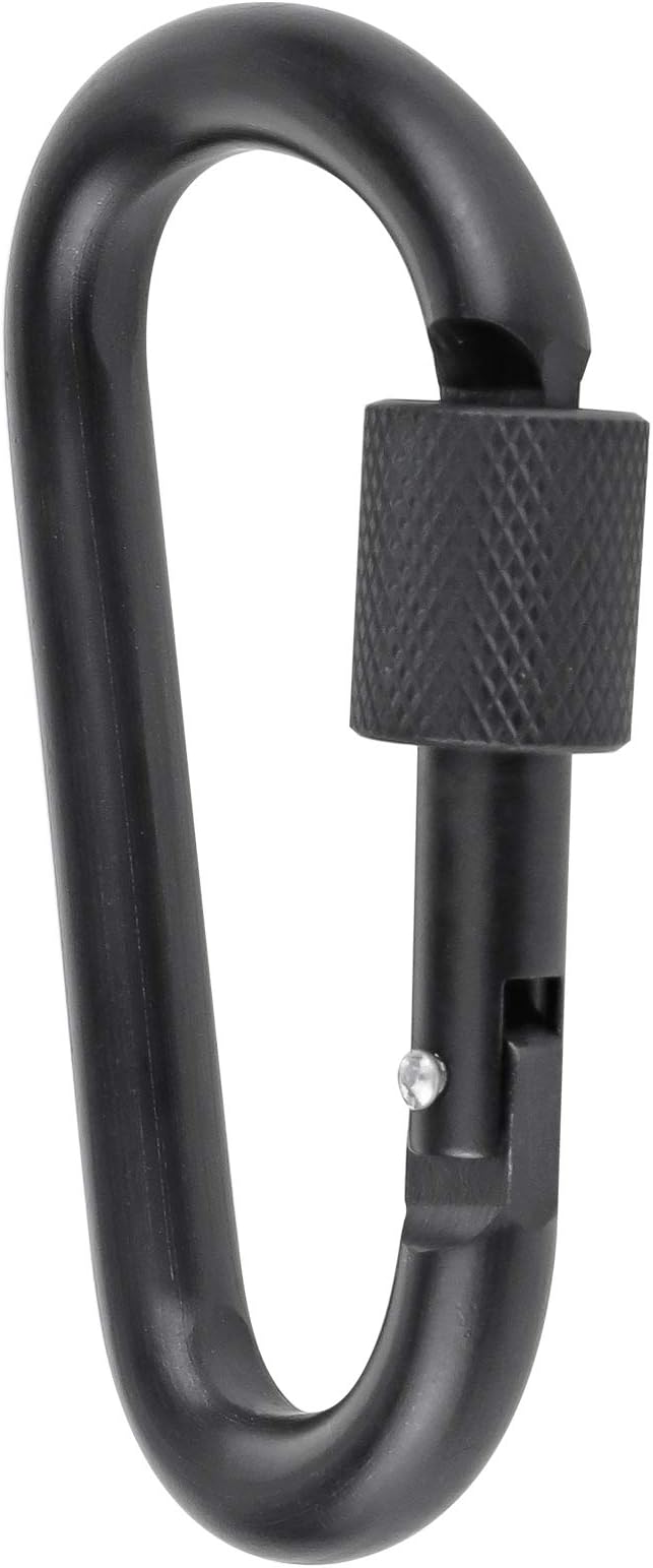 10 Pack Aluminum D Ring Key Rings Hiking Clips Locking Carabiner for Hiking Camping Fishing and Outdoor Use,Clips with Screw Gate Multicolored