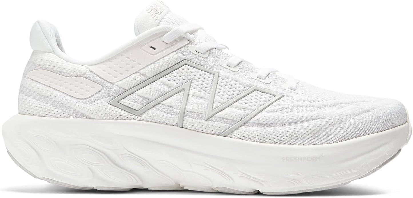 New Balance Men's M1080W13 Running Shoe, White/Light Silver Metallic, 9 X-Wide