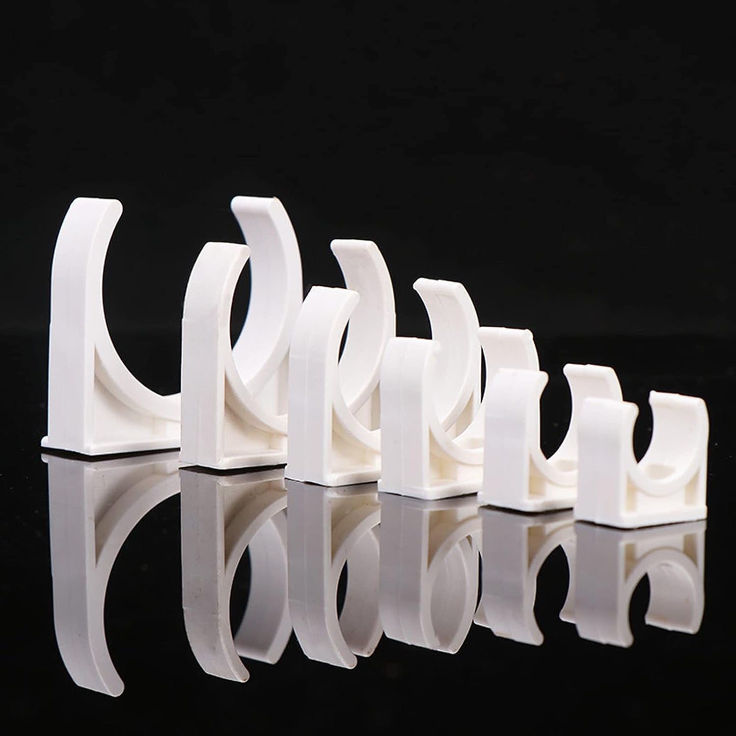 30 Pcs U-Shaped PVC Water 32mm Pipe Clamps Clips, U-Shaped Buckles Fit for 1-1/4" (32mm) Water Pipes and TV Trays Tubing Hose Hanger Support Pex Tubing (White 32mm)