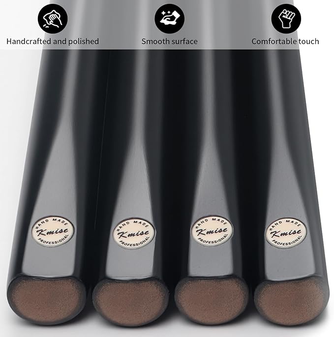 Kmise Pool Cue Sticks, 41"/57??58" Hardwood Pool Cue Set of 4/6/8, 13OZ/20OZ with 13/10 MM Brass Tips, Table Billiard Cue Stick for Bar, Home, Billiard Room