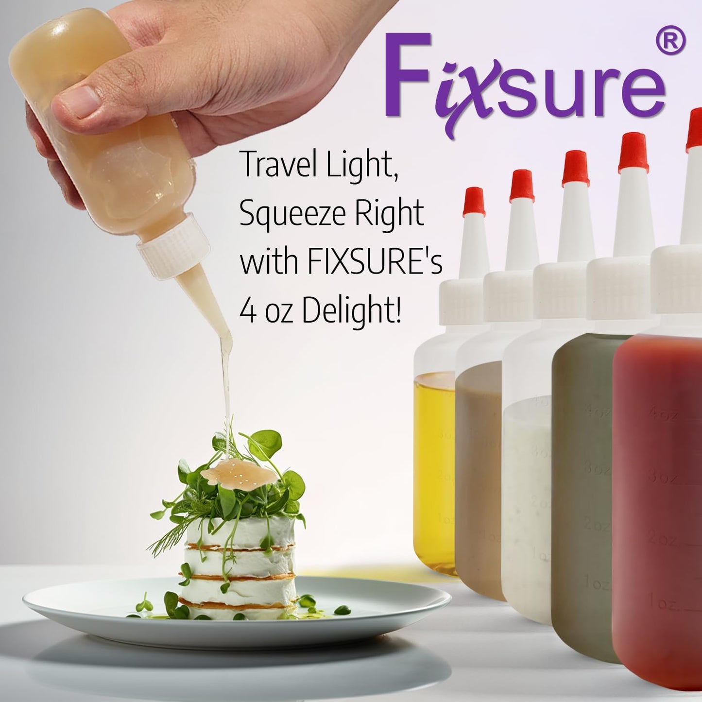 Plastic Squeeze Bottles with Red Tip Cap, 4 Oz Squirt Bottle For Ketchup, BBQ, Sauces, Syrup, Condiments, Oil, Pancake, Cookie Decorating, Dressings, Travel, Camping, Lab, Arts and Crafts (1)