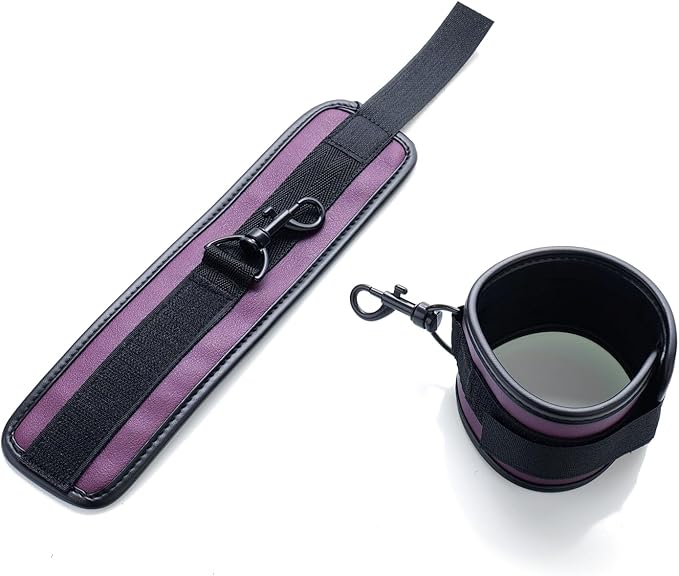 6pcs Black PU Adjustable Straps Sports Training Fitness Gear Home Yoga Set