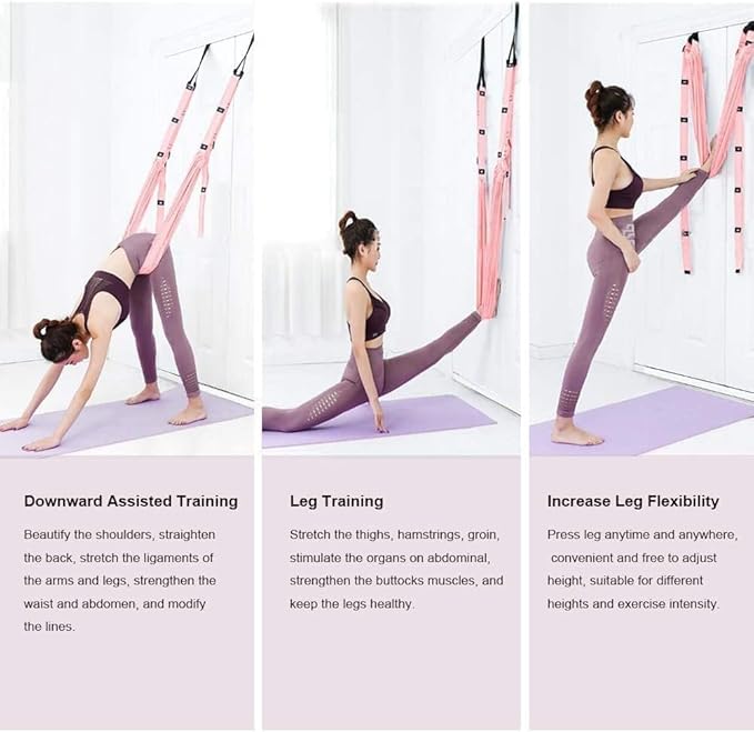 Yoga strap, stretching strap, yoga straps for stretching, Precise stretching, unlocking high difficulty poses in home