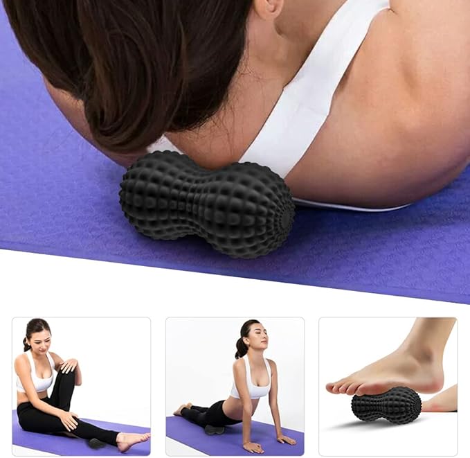 Kipika Back Roller Wheel,Back Stretcher,Back Cracker,Yoga Wheel, Foam Roller for Back Pain Relief and Posture Correction with Massage Ball