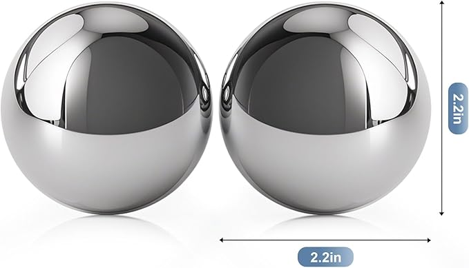 1.4lb, 2.2-inch Baoding Balls: Chinese Balls for Hand Therapy, Hand Massage, Tai Chi Balls, Meditation Balls — Suitable for Home/Office Exercise, Stress Relief, Anxiety Reduction, and as Holiday Gifts