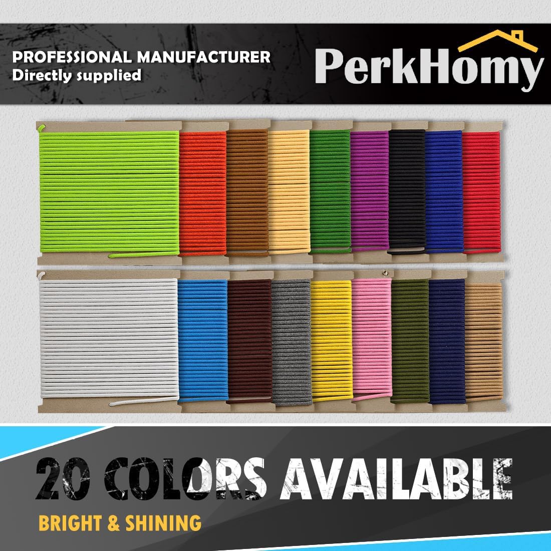 PerkHomy 500lb Cotton Rope 3/16" (5mm) 50 ft Multi Purpose Utility Diamond Braided Cord, Natural Cotton for Clothes Line Camping Crafting Flag Pole, Green