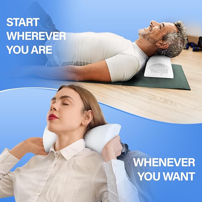 Yes4All Medium Firm Half Foam Rollers for Post-Workout Relaxation, 12/18/24/36 inch PE Foam Roll for Back Massage & Yoga Exercise