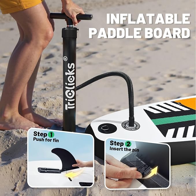 10' Inflatable Stand Up Paddle Board, Ultra-Light Wide Yoga Board for All Skill Levels with Premium SUP Paddleboard Accessories, 84L Waterproof Bag, Non-Slip Comfort Deck for Youth & Adults