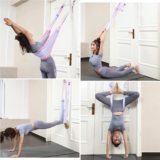 Tchrules Leg Stretcher Strap, Backbend Training Belt with Door Anchor, Flexibility Trainer Stretching Equipment Assist Stretch Strap for Fitness Gymnastics Dance Aerial Yoga Ballet