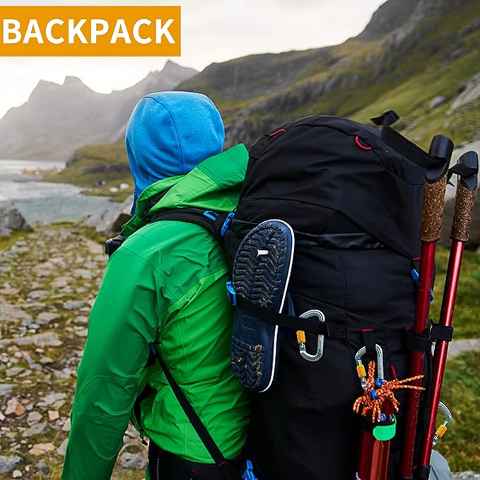 SOB Auto Locking Climbing Carabiner Clips,Heavy Duty Asymmetrical Carabiner Connector Used for Rappelling Gear Rescue Outdoor Projects Dog Leash