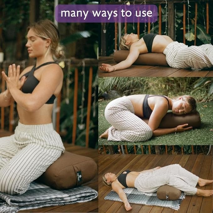 Hugger Mugger Standard Yoga Bolster - Firm, Supportive, Handmade, Durable