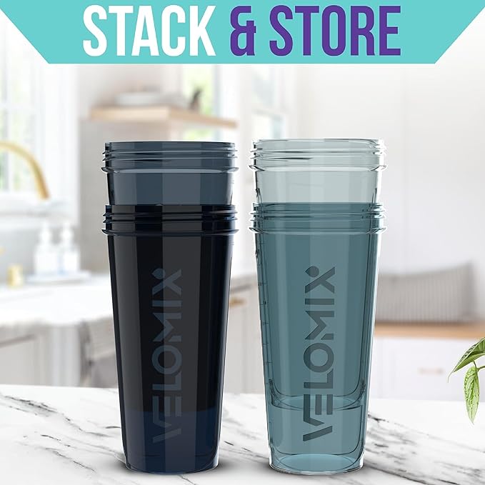 '-4 PACK 28 Oz Protein Shaker Bottle for Protein Mixes - 4x Wire Whisk | Leak Proof Shaker Cups for Protein Shakes | Protein Shaker Bottle Pack | Protein Shake Cup (Aqua Depths)