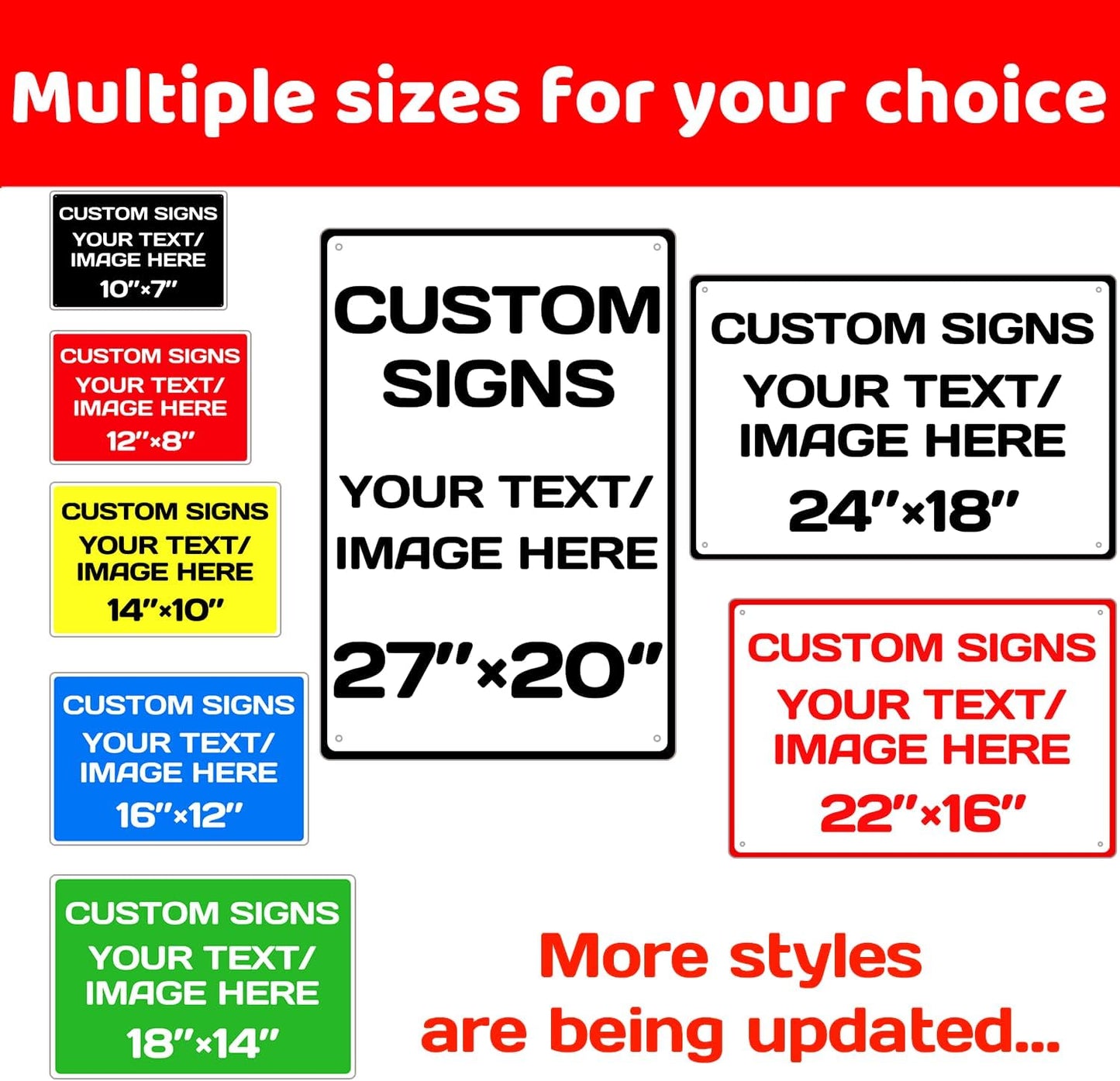Repaly Personalized signs,Aluminum Weatherproof Metal Sign Multiple Sizes Custom Personalized Text And picture Here,hazard sign,garden sign,custom door sign,Customised business signs Yellow 14×10
