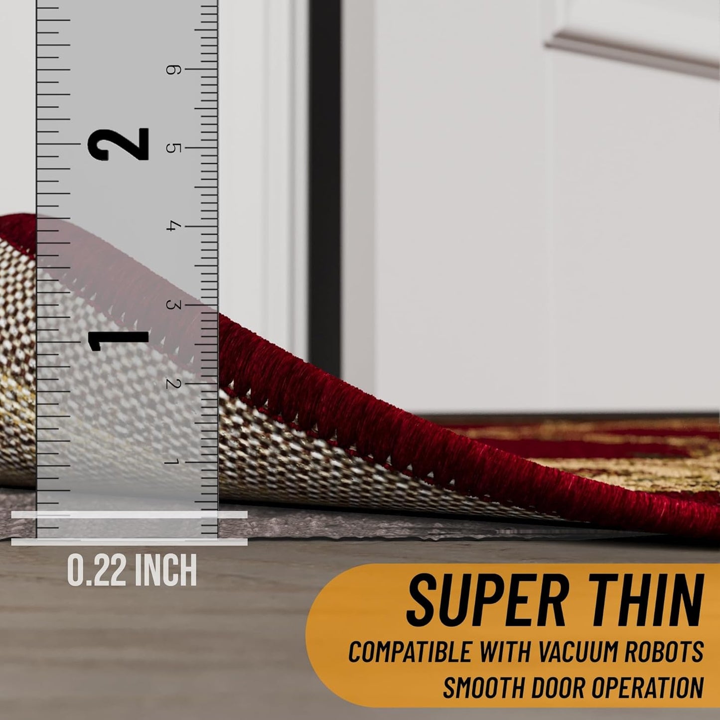 Ottomanson 3' x 11' Non-Slip Rug Pad Gripper 1/4 Inch Thick Dual Surface Felt + Rubber Gripper - Safe for All Floors, Brown