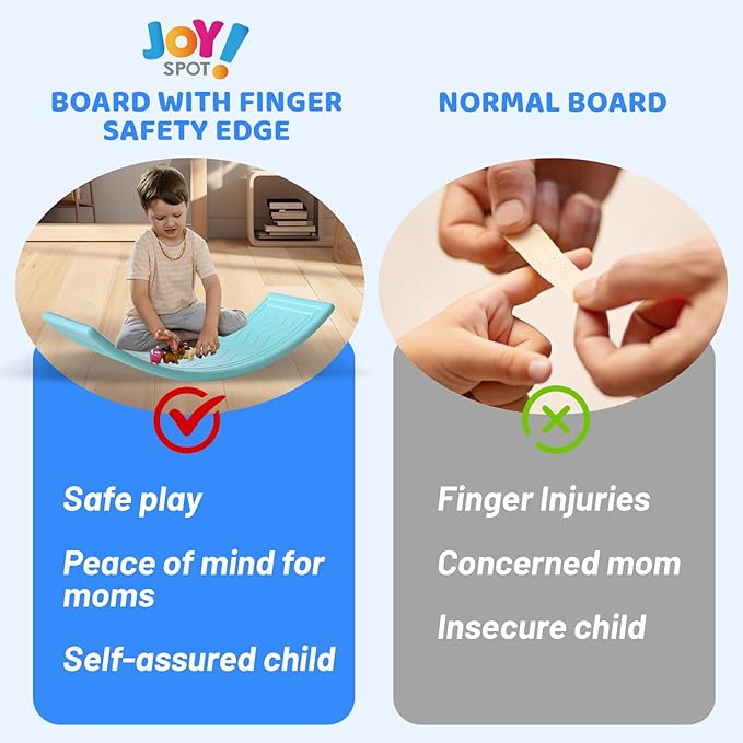Wobble Balance Board for Kids Toddler,31 Inch Rocker Board Large Balance Trainer for Teens Adults Up to 165LBS, Montessori Open Ended Learning Toy, Exercise and Yoga Curvy Board for Office & Classroom