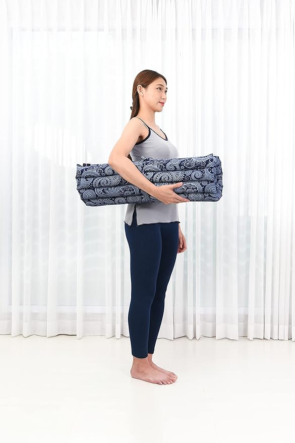 Leewadee Zabuton Seating Cushion – Square Floor Seat for Meditation Exercises, Light Yoga Mat Filled with Kapok