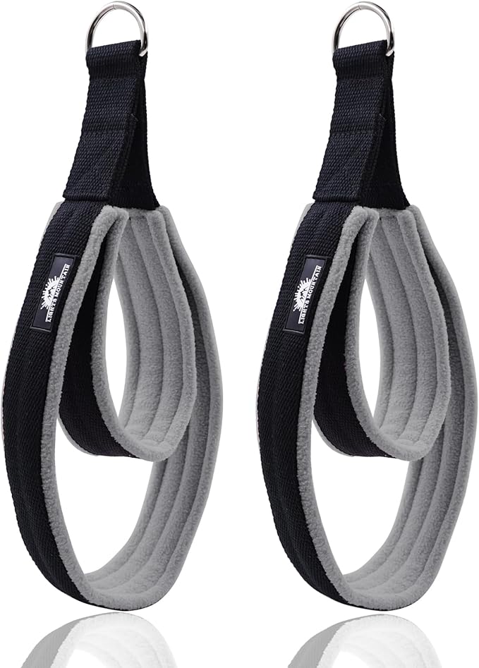 1 Pair Enhanced Pilates Double Loop Straps for Reformer, Thickened D-Ring Handle Straps, Yoga Exercise Accessories in 2 Lengths and Multicolor for Home Gym Workout