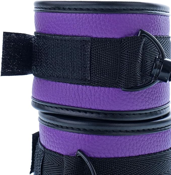 6pcs Black PU Adjustable Straps Sports Training Fitness Gear Home Yoga Set