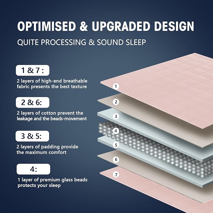 King Size Weighted Blanket for Adults (25 lbs, 80β x 87β, Pink Grey) Cooling Heavy Blanket for Sleeping Perfect for 240-260 lbs, Breathable Blanket for Adults & Couple All Season, Machine Washable