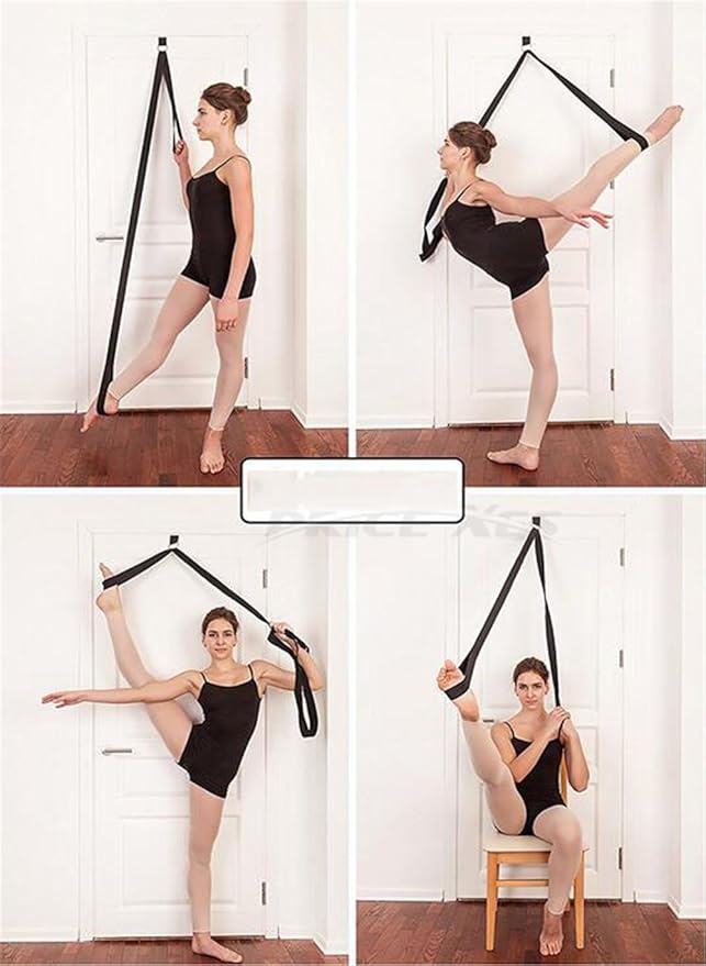 Door Flexibility & Stretching Leg Strap - Great for Ballet Cheer Dance Gymnastics or ANY Sport Leg Stretcher Door Flexibility Trainer Premium stretching equipment