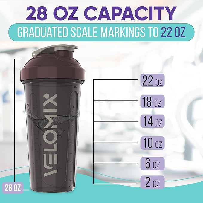 '-2 Pack- 28 oz Protein Shaker Bottles for Protein Mixes - 2x Wire Whisk | Leak Proof Shaker Cups for Protein Shakes | Protein Shaker Bottle Pack | Shakers for Protein Shakes-Mixed Color