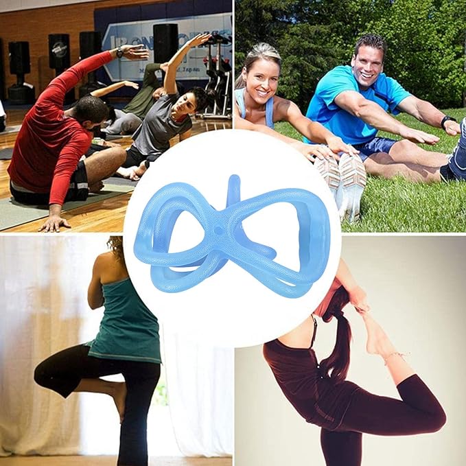 7 Ring Stretch Resistance Exercise Band, BetterJonny Workout Bands Yoga Stretching,Foot, Leg and Arm Exerciser for Home or Fitness Center Workout Walking Exercise