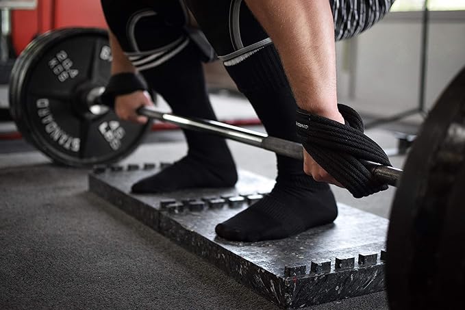 Gymreapers Figure 8 Lifting Straps For Deadlift, Powerlifting, Strongman, & Cross Training Strong Weightlifting Wrist Straps For Men, Women