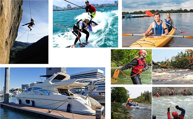 1/4 in (6mm) x 100 Ft (30Meter) Marine Floating Rope for Boating, Fishing, Rafting, Camping, Hiking, Hunting, Anchor, Mooring, Dock Lines, Kayak, Canoe, Rescuing Reflective Orange