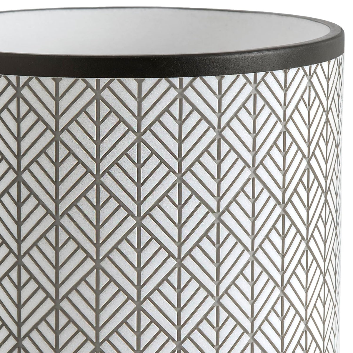 Allure Home Creation Shelby Resin Grey Multicolored Wastebasket Trash Can, Compact Size, 1.74 Gallons