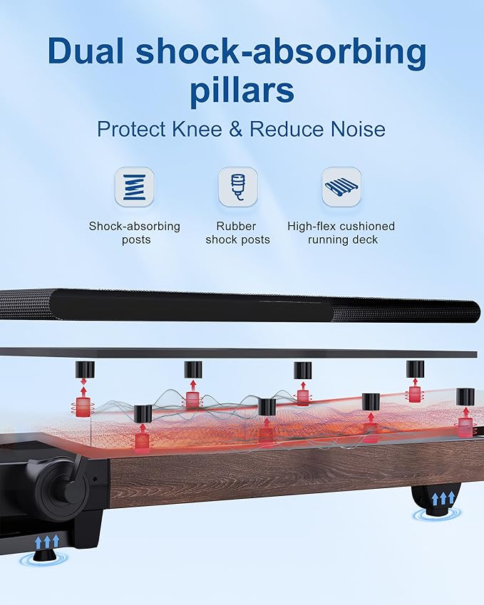 Foldable Treadmill with Auto Incline - 4 Hp 18.9 Inch Wide Treadmills for Home Seniors, 400 Lb Capacity, Backlit Knob Led Display, Shock Absorbent, Bluetooth App and Speaker, 12 Mph Speed