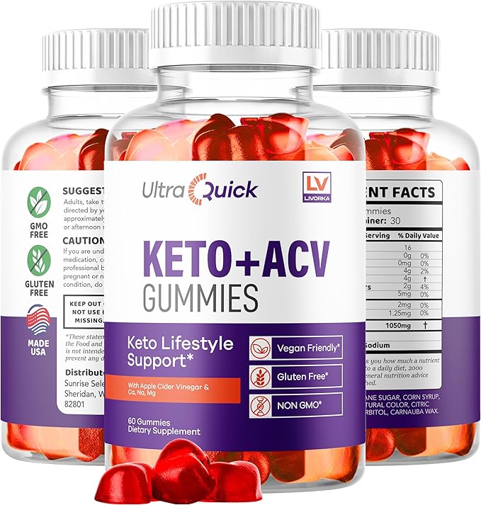(5 Pack) Ultra Quick Keto ACV Gummies, UltraQuick Keto ACV Gummies 1050MG, UltraQuick Keto Plus ACV Gummies Support, Ultra Quick Keto, Ultra Quick Keto Plus ACV Gummy, 300 Gummies For 5 Months