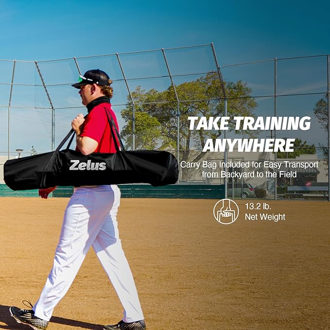 12x9ft / 16x10ft Barricade Backstop Net, Ball Sports Barrier, Practice Net for Baseball, Softball, Lacrosse, Soccer, Basketball and More