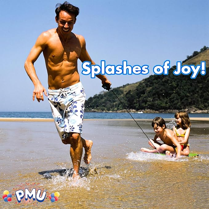 PMU 33 Inch Lime Green Bodyboard - Lightweight Wrist Leash, Surf Mania, Slick Bottom Boards for Beach, Sea & Pool - Surfing Board for Kids, Teens & Adults Wave Conditions Pkg/1