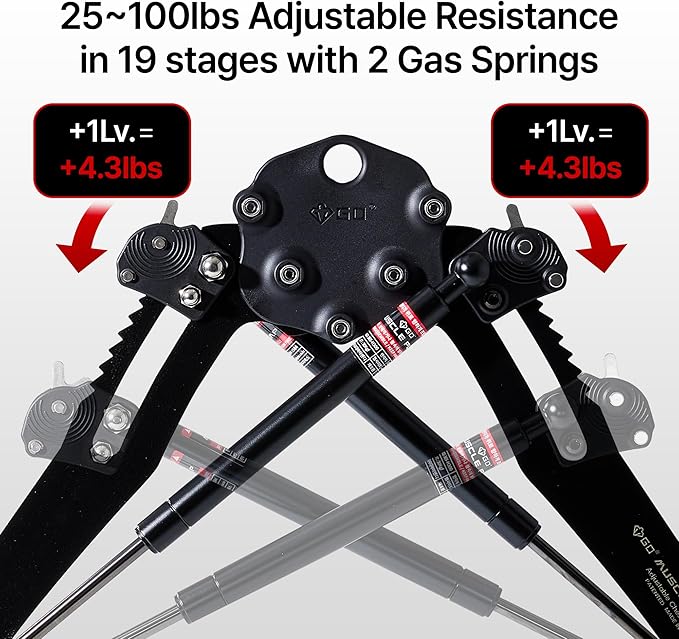 (New) GD Muscle Pump Chest Expander Upper Body Strengthener, Chest Workout for Men, Workout Equipment Shoulder Muscle Training Fitness Equipment, Arm Exerciser