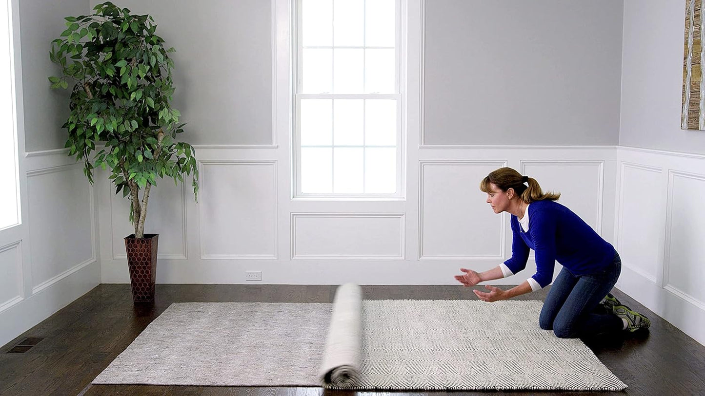 RUGPADUSA - Dual Surface - 11' Square - 1/8" Thick - Felt + Rubber - Non-Slip Backing Rug Pad - Adds Low-Profile Comfort and Protection