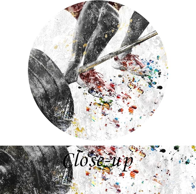 KREATIVE ARTS 3 Pieces Fitness Gym Canvas Wall Art - 12"x16" Framed Workout Prints with Weightlifting, Dumbbell, Barbell & Fitness Rope Motifs, Black & White Sport Painting, Home Gym Decor