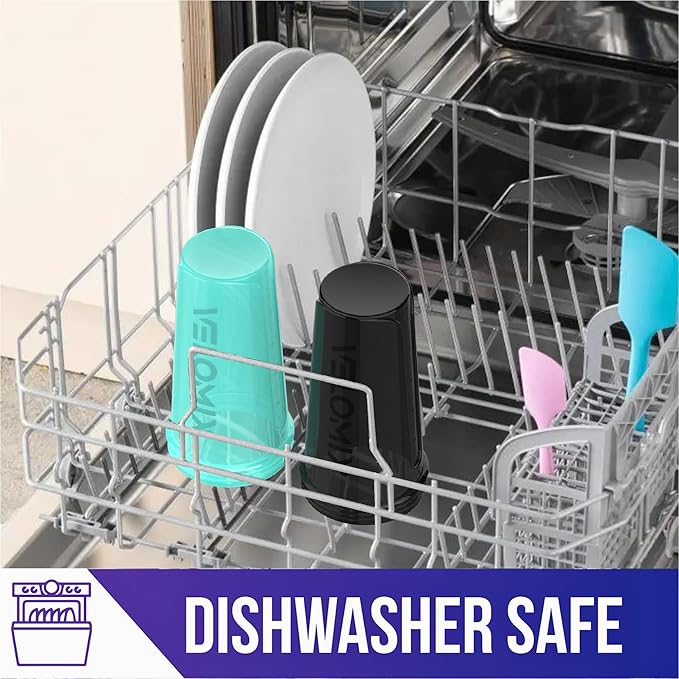 '-2 Pack- 28 oz Protein Shaker Bottles for Protein Mixes - 2x Wire Whisk | Leak Proof Shaker Cups for Protein Shakes | Protein Shaker Bottle Pack (Black/Turquoise)