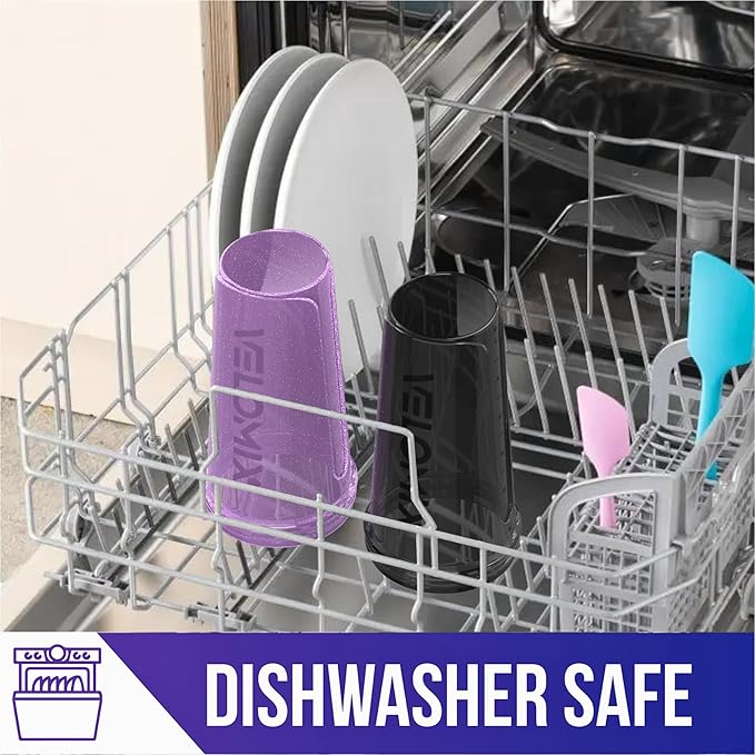 '-2 Pack- 28 oz Protein Shaker Bottles for Protein Mixes - 2x Wire Whisk | Leak Proof Shaker Cups for Protein Shakes | Protein Shaker Bottle Pack | Shakers for Protein Shakes-Purple&Black