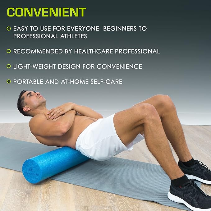 ProsourceFit Flex Foam Rollers for Muscle Massage, Physical Therapy, Core & Balance Exercises Stabilization