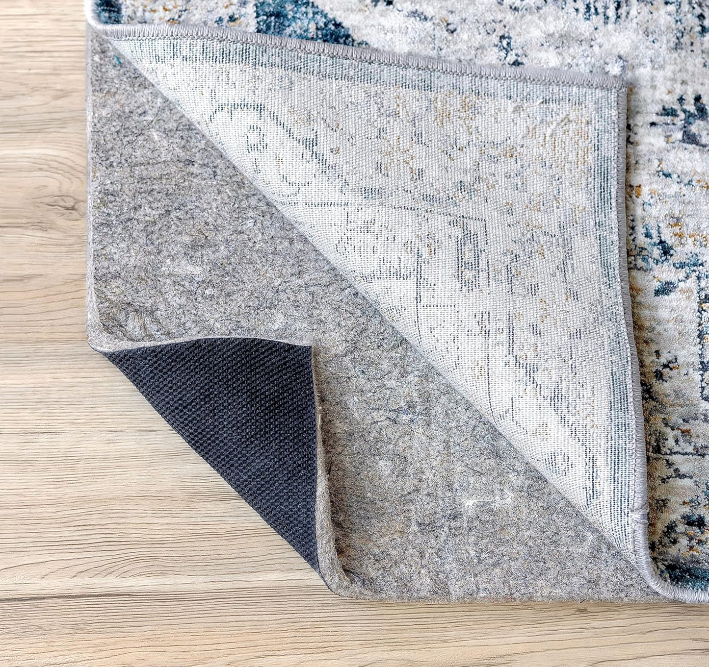 RUGPADUSA - Dual Surface - 12' Square - 3/8" Thick - Felt + Rubber - Enhanced Non-Slip Rug Pad - Adds Comfort and Protection - for Hard Surface Floors