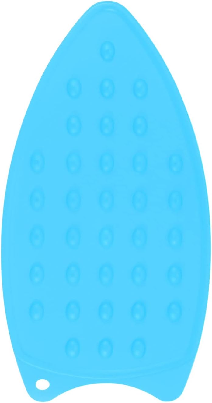 HARFINGTON Silicone Iron Rest Pad, Multipurpose Iron Hot Resistant Mat Iron Rest Plate for Ironing Board Hot Heat Resistant Steam Compact Mat, Blue