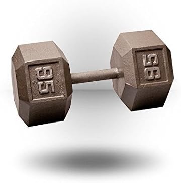 Body-Solid Cast Iron Hexagon Dumbbell, Hand Weights For Men and Women, Weight Dumbbells for Strength Training, Body Building Home Gym Training Gear