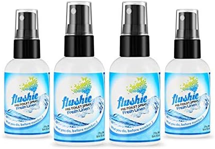 Flushie Pre-Toilet Spray for Travel Size Toiletries - Bathroom Spray Deodorizer for Toilet - Poop Odor Eliminator