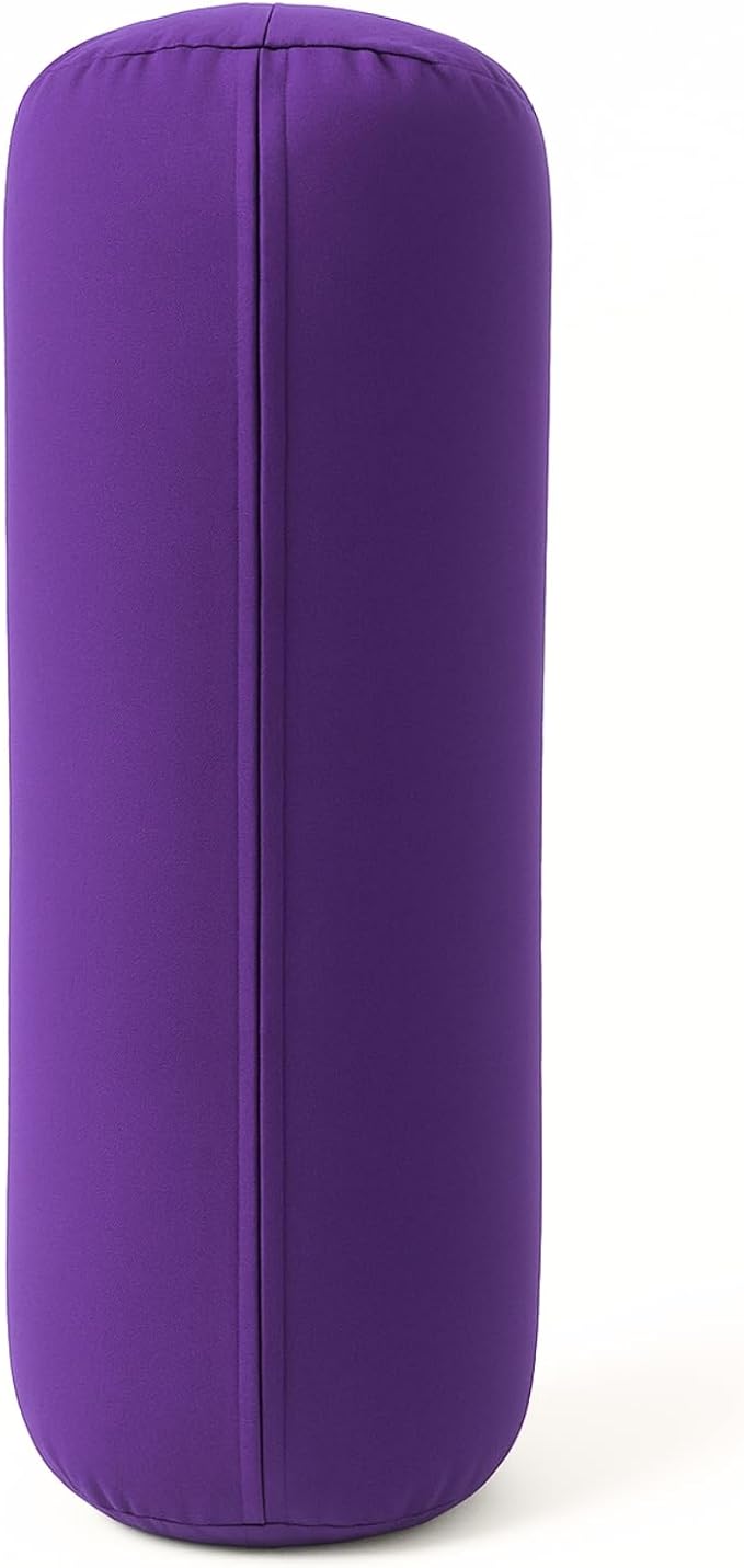 Yogikuti Iyengar Yoga Bolster for Restorative Yoga and Meditation – Lightweight Cotton Support Pillow with Handle for Easy Carry, Versatile for Pose Modification, Balance, Back Relief, and Relaxation