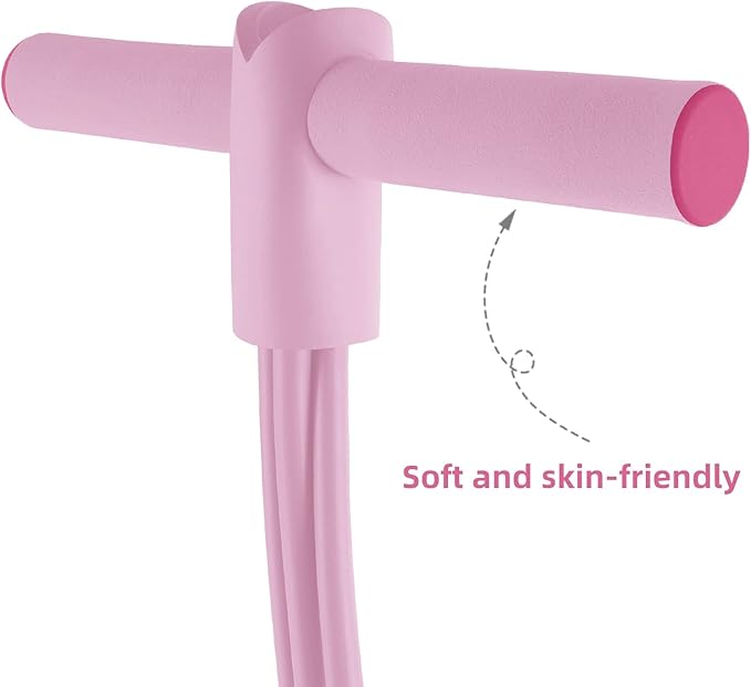 Multi-Function Tension Rope – 4 Tube Resistance Bands with Handles – Sit Up Exercise Equipment Home Gym Tummy Trainer for Men Women