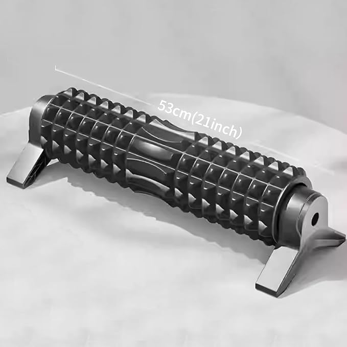 New Upgrade Bracket Foam Roller, 21 Inch Firm Deep Tissue Muscle Massager for Back Leg Pain & Sore Muscles (Black)