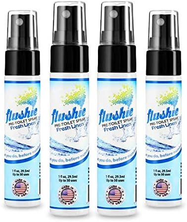 Flushie Pre-Toilet Sprays for Poop Travel Size Toiletries Bathroom Spray for Poop Spray for Toilet Deodorizer Traveling Essentials Poop deodorizer Poop Odor eliminator